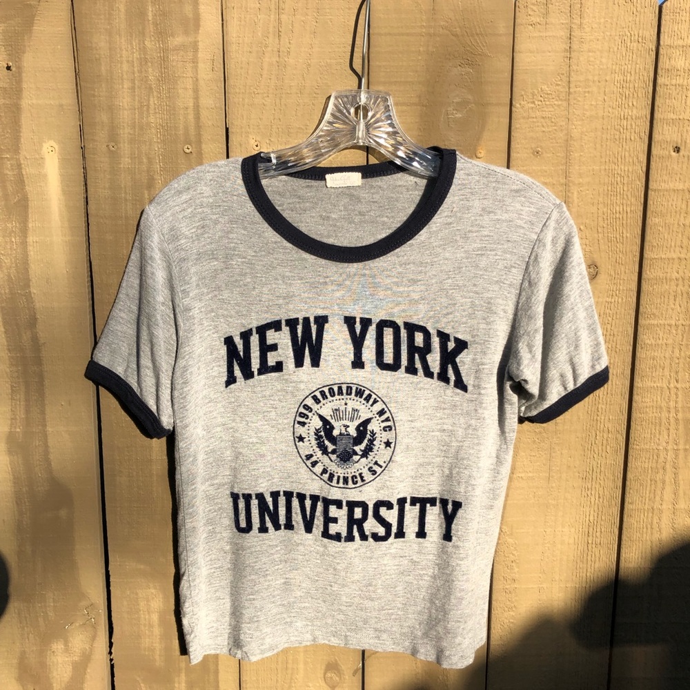 Red and blue New York short sleeve shirt